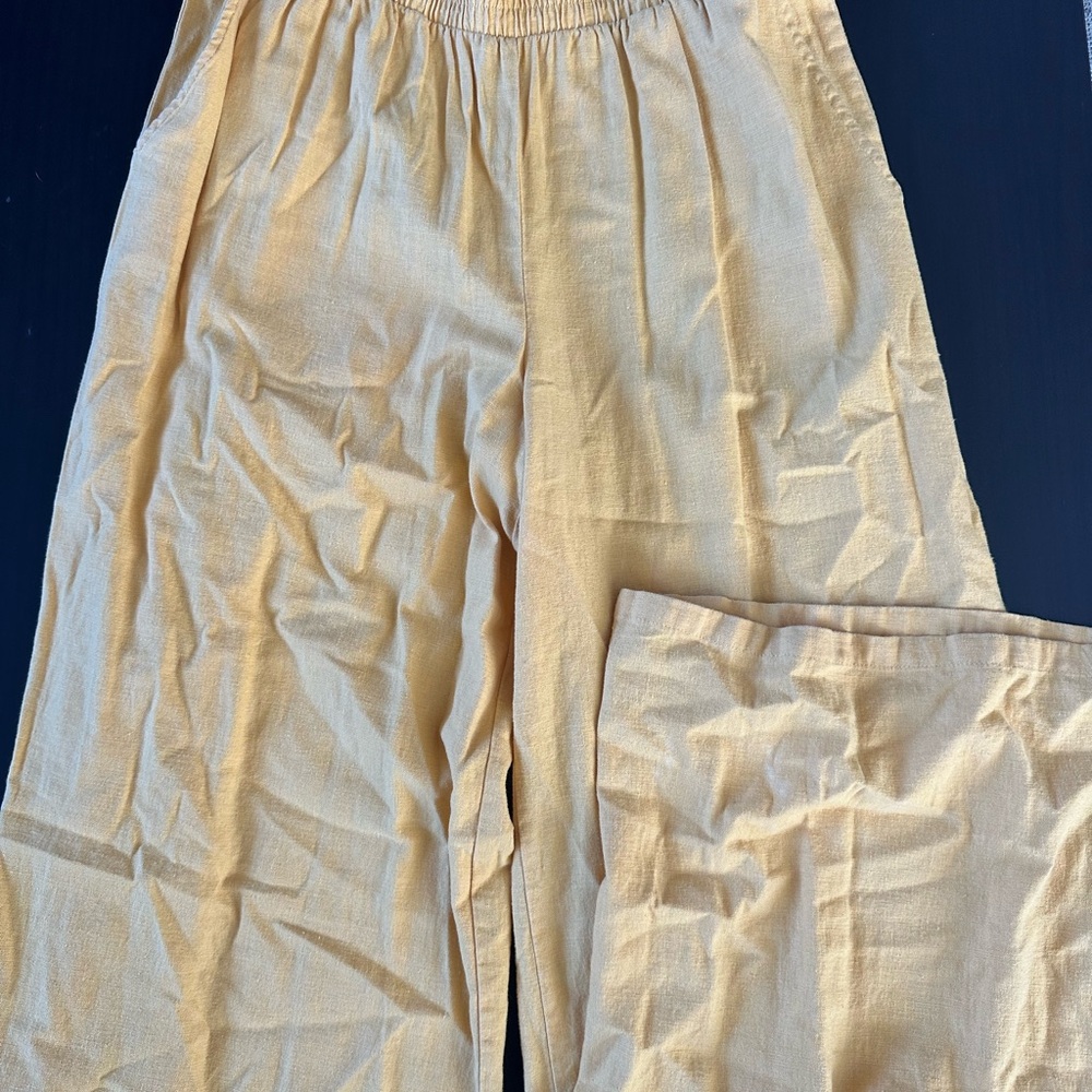 Forever 21 Mustard Elastic-Waist Pants
